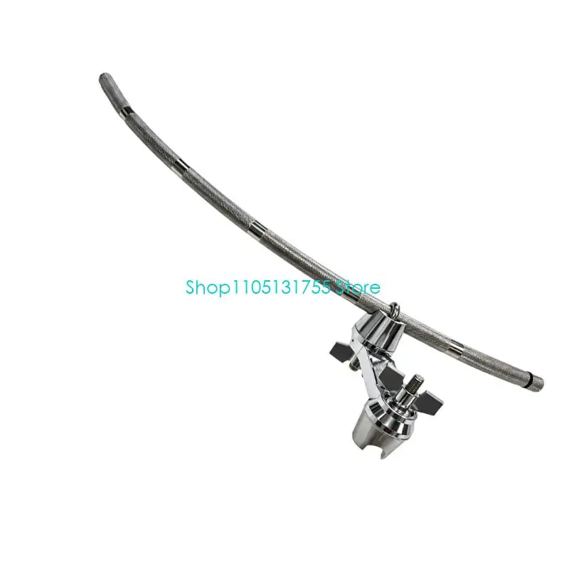 K0EF Drum Set Cymbal Holder Stand with Curved Rod and Clamp-On Attachment