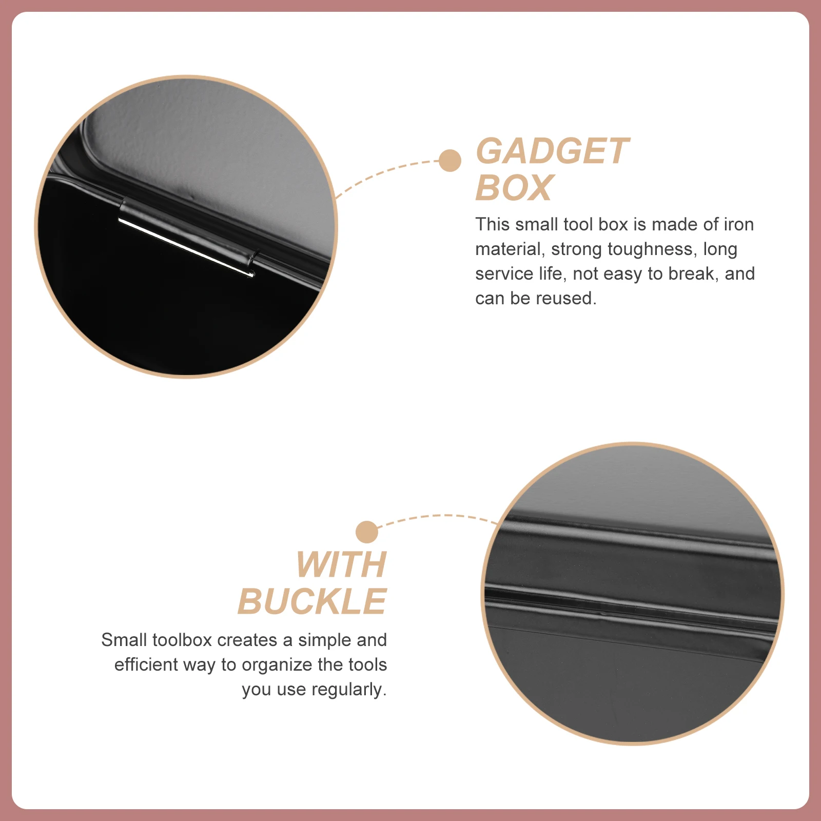 

Small Iron Tool Box Compact Toolbox Organizer Storage Case for Garage Workshop Home Use Tool Box Toolbox Organization