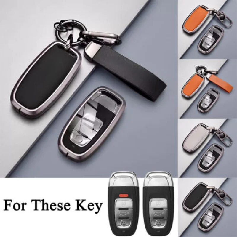 

A+ Zinc Alloy TPU Leather Car Key Case Cover For Audi S4 Q5 A3 A4 A5 A6 A7 A8 S6 RS