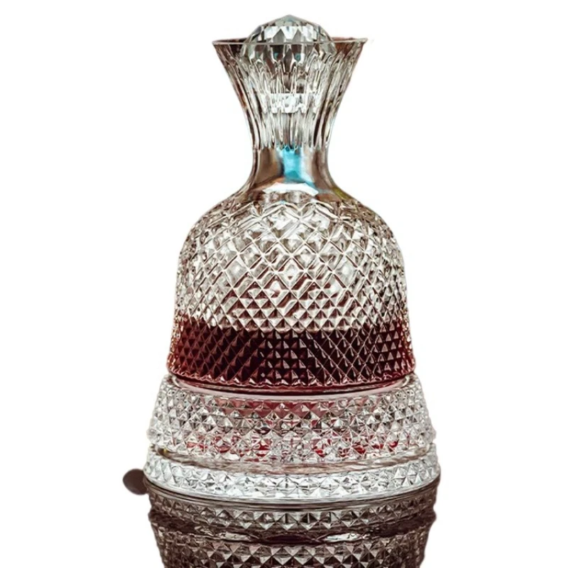 

· Wine set, crystal glass decanter imported from France, rotating fast wine jug | vortex