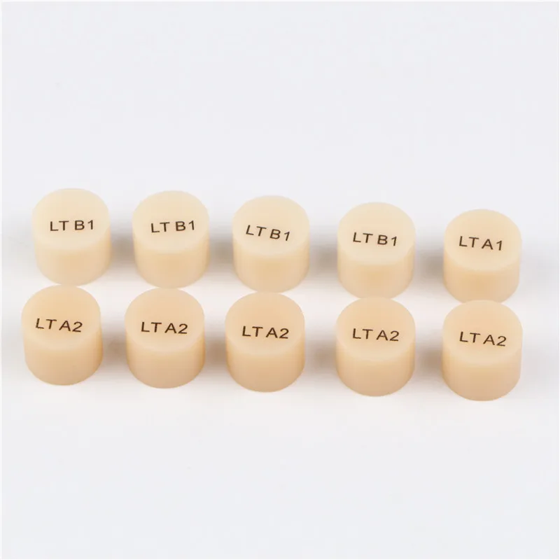 10PC Press Glass Ceramic Ingots Dental Press Disilicate Lithium Block