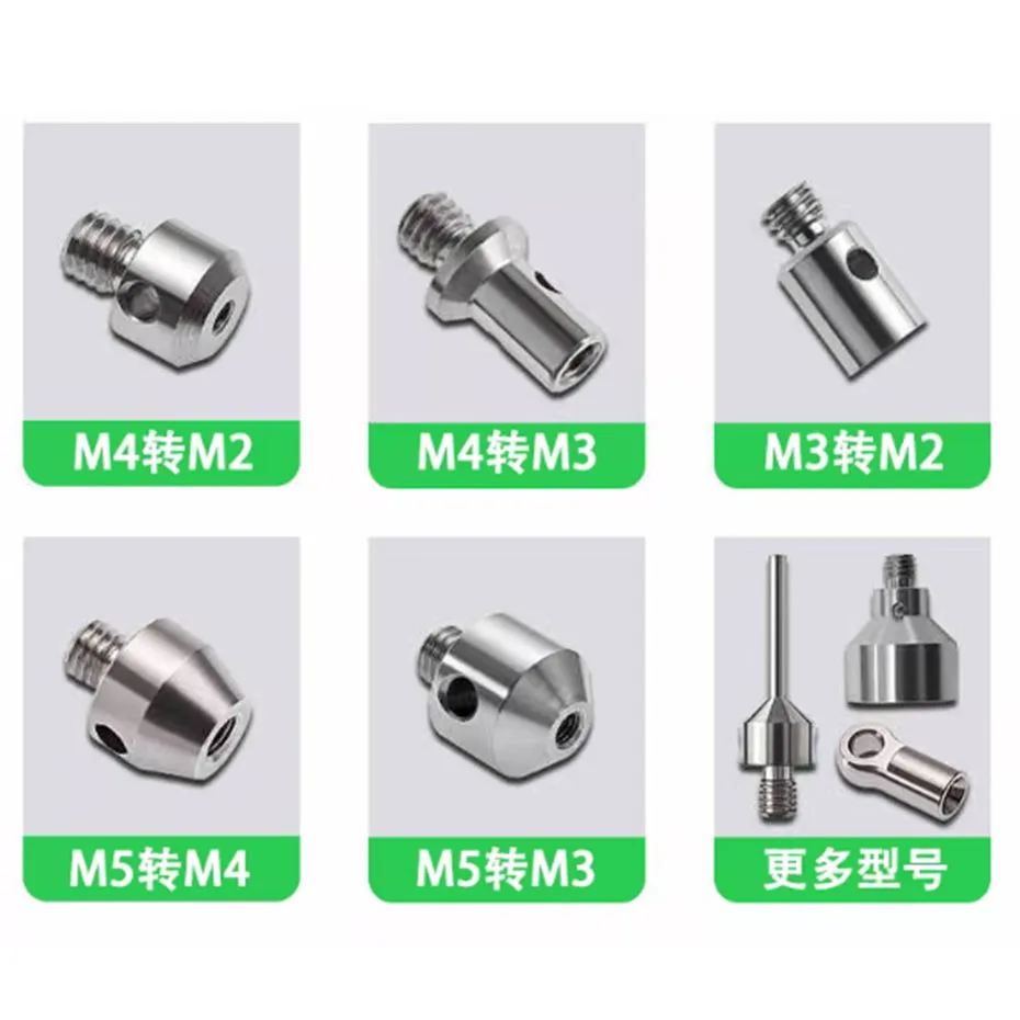 Needle adapter, three-dimensional probe, star shaped multi-directional head conversion thread, three coordinate center base M2M3