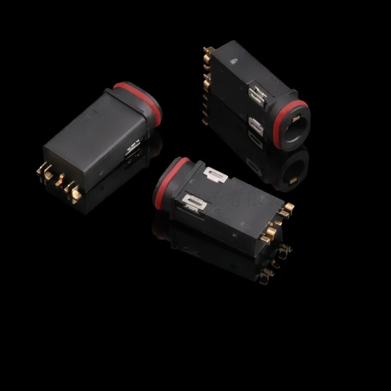 2PCS 3.5mm Waterproof earphone female mount patch with head PJ-2300 audio connector two-channel stereo IPX7