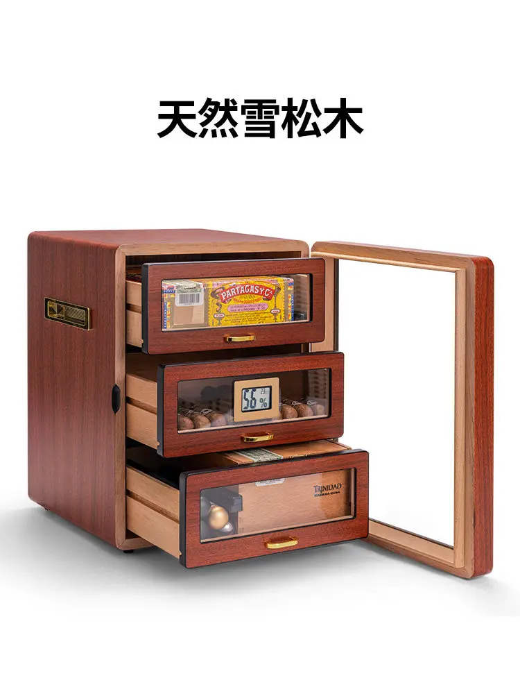 Eggar Dragon Cigar Box Cuban Imported Cigar Moisturizing Box Cedar Wood Large Capacity 50 Double Cigar Moisturizing Box