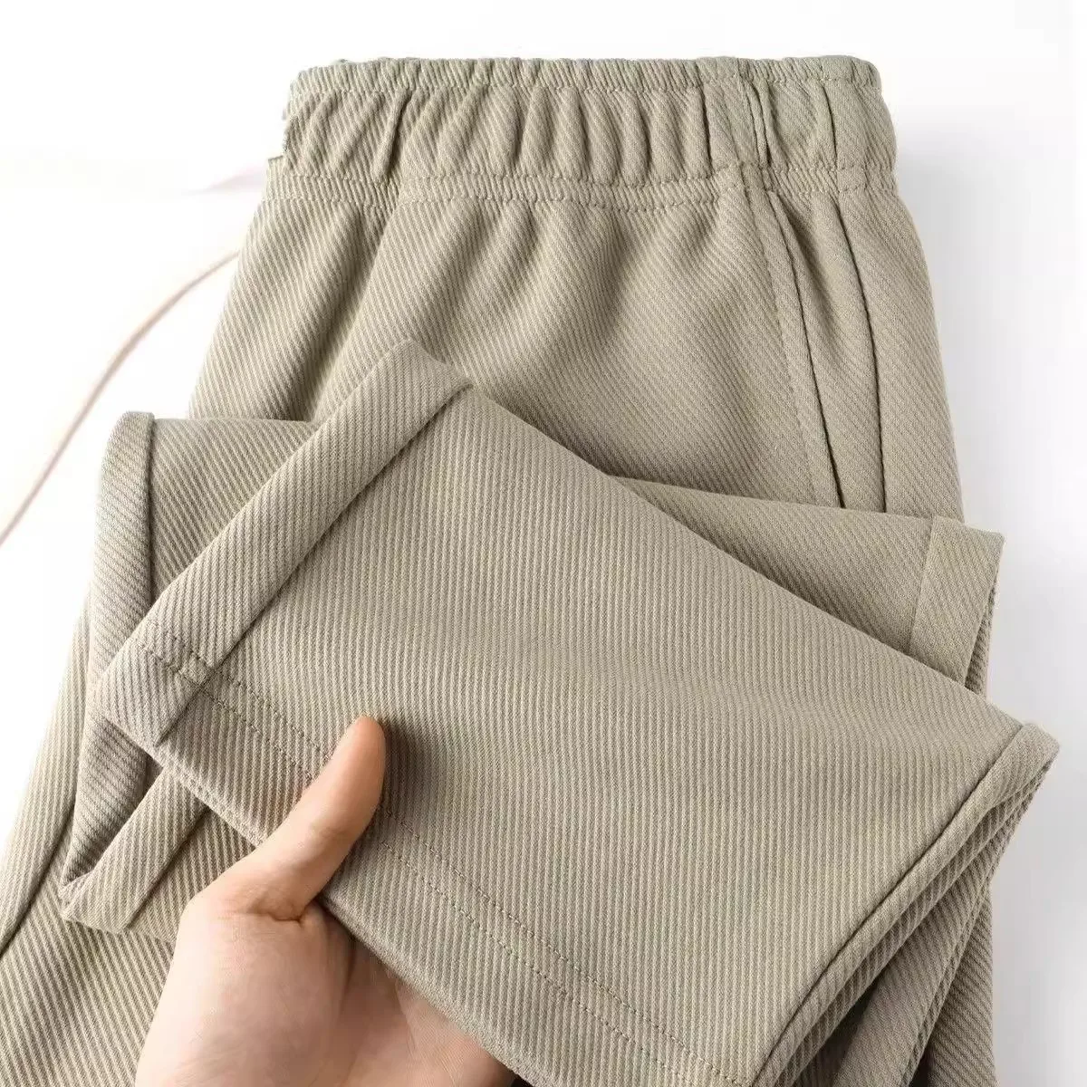 Stylish Men's Straight Leg Loose Fit Thin Casual Pants Spring Summer Large Size Sports Fashion New Arrival Breathable High Waist