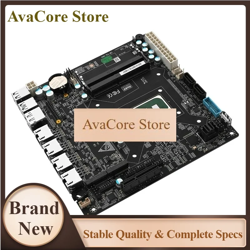 AvaCore11th Gen 6 Bay Nas Motherboard I7 1165g7 I5 1135g7 I3 1115g4 4x I226 2.5g 6xsata 2xvme Pcie X16 2xddr5 17x17 Itx Mainboar