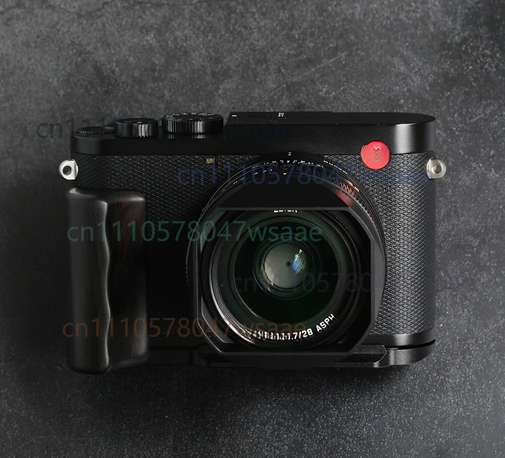 Wood L Shape Hand Grip With Aluminum Alloy Arca Quick Release Baseplate For Leica Q3 Camera Non-OEM Camera Accessory