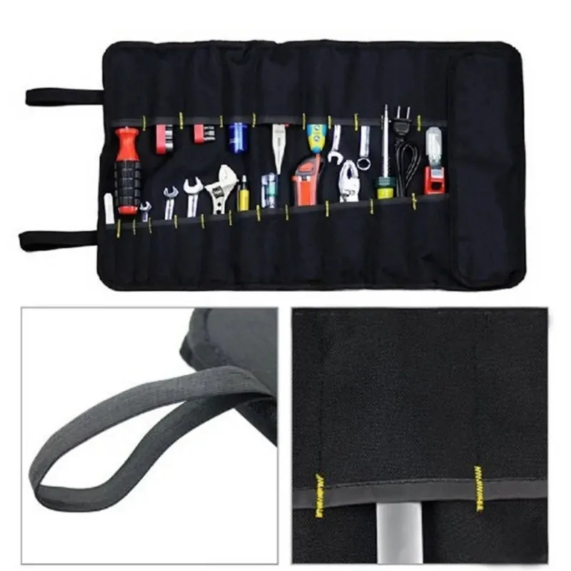 Hardware Tools Roll Plier Screwdriver Spanner Carry Case Pouch tool Bag box 22 Pockets 3 colors