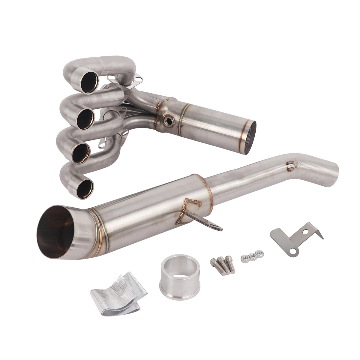 Motorcycle Exhaust Front Link Pipe Slip On For ZXMOTO 500RR 2025 2026 ZX-MOTO Exhaust Fit Stock Muffler Header Pipe