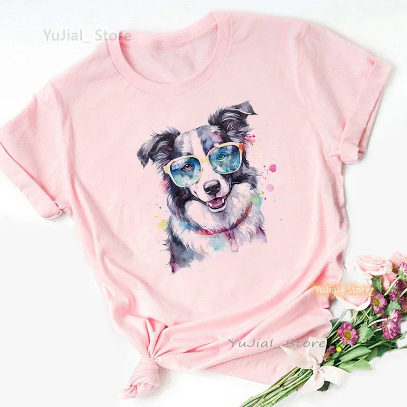 Watercolor Bernese Mountain Print T Shirt Girls Harajuku Kawaii Dog Tshirt Women Summer Fashion Tops Tee Shirt Femme Streetwear