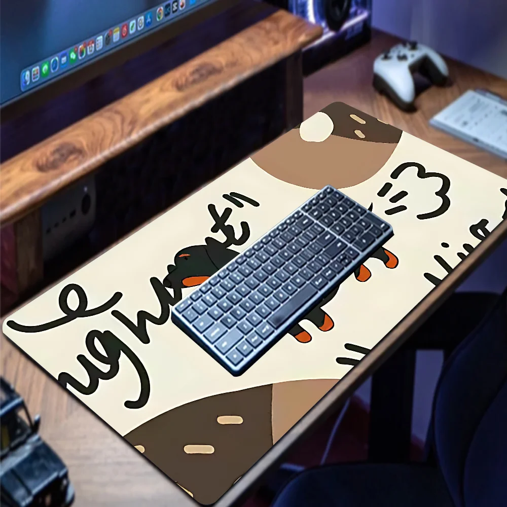 

Cute Sausage Dog Mousepad Mousepad New Arrivals Large Gaming Mousepad L XL XXL Gamer Mouse Pad Size For Keyboards Mat