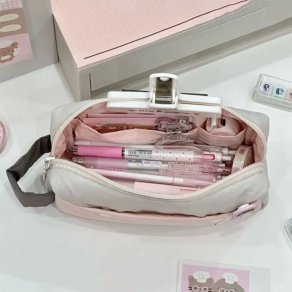 

Минималистичный пенал пастельных тонов, вместительный, портативный органайзер для канцелярии, подарок