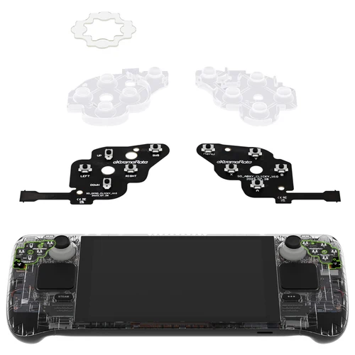 Imagen 2 del producto eXtremeRate Face Clicky Kit para consola portátil LCD Steam Deck, Dpad View personalizado A B X Y teclas de menú botón facial ratón Clicky Kit