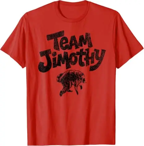 Team JIMOTHY Viral Raccoon Shirt Lustiges Waschbär-Meme-T-Shirt Y2k Streetwear Baumwoll-Grafikbekleidung für Damen und Herren Neuheits-T-Shirt – Detail 11