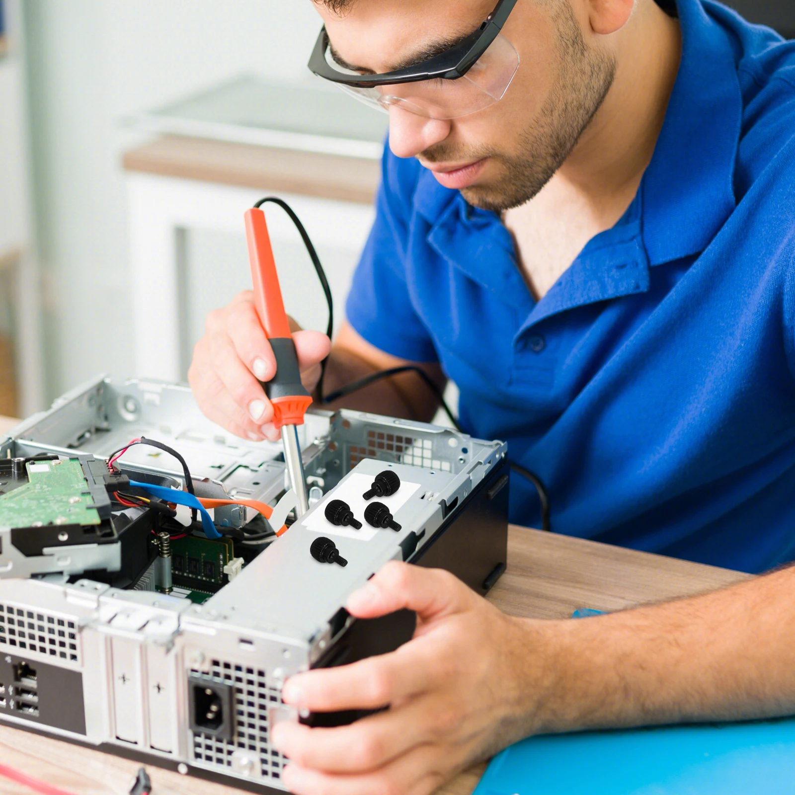 

24pcs Pc Assortment Kit 6 32 Thread Motherboard Standoffs Screws Hard Drive Chassis Computer Case Fastener Thumb Screws Hardware