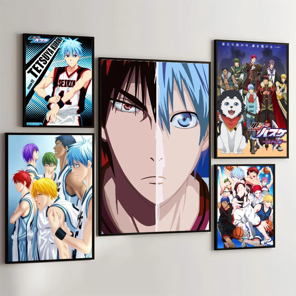 1PC Kuroko No Basket Anime Poster Movie Sticky Posters Retro Kraft Paper Sticker DIY Room Bar Cafe Aesthetic Art Wall Painting