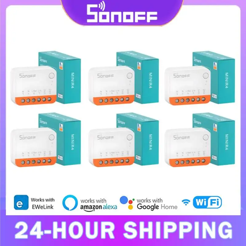 SONOFF MINIR4 Wi-Fi Smart Switch 10A MINI Extreme Smart Home Relay Module Remote Voice Control Via Alice Google Assistant Alexa