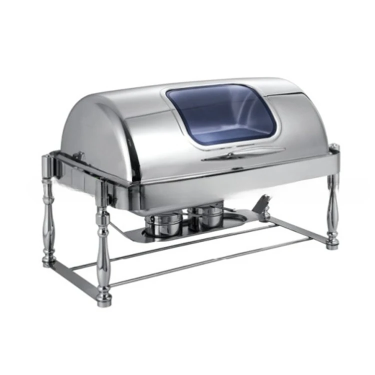 

Stainless steel buffet stove, hotel rectangular all-steel perspective buffet stove