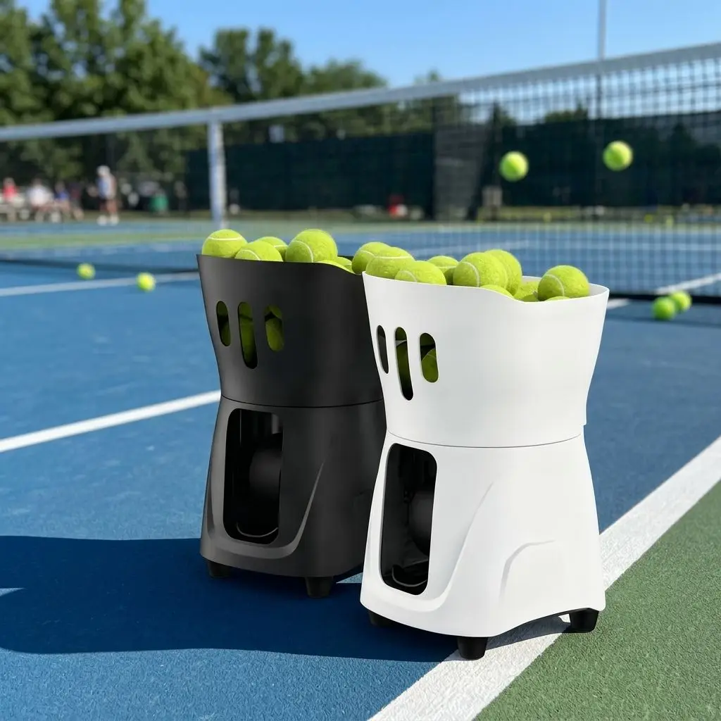 JMZ Tennis Ball Machine Automatic Tennis Ball Launcher for Adults Kids Portable Smart App Remote Control
