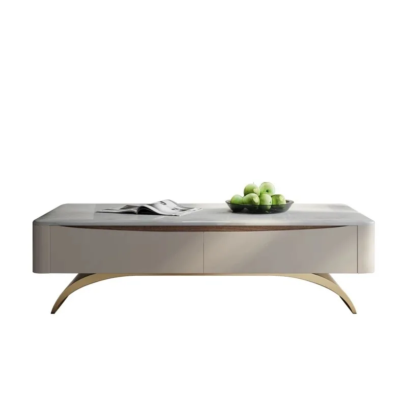 

Marble coffee table living room light luxury high-end TV cabinet