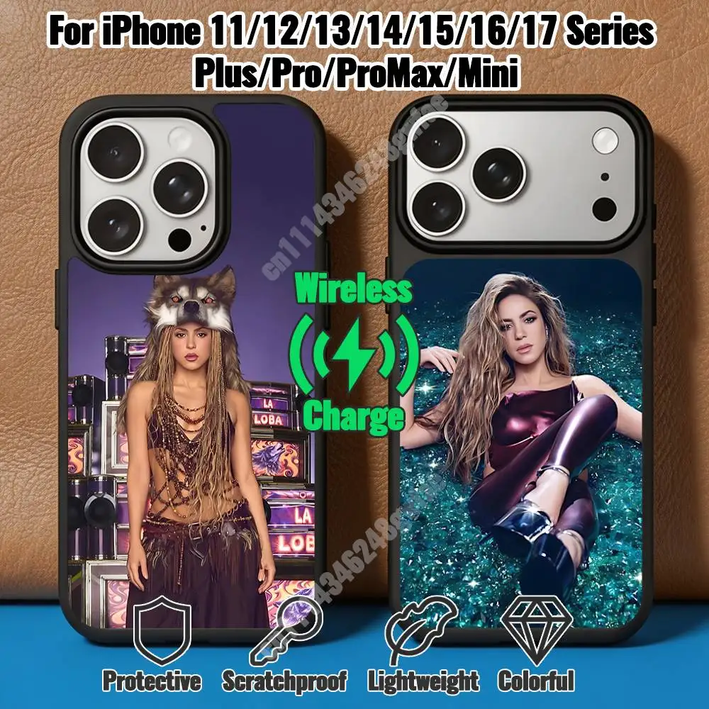 Магнитный чехол S-Shakira Las Mujeres Ya No Lloran для iPhone 17 16 15 14 13 12 11 Pro Plus Max Mini с беспроводной зарядкой