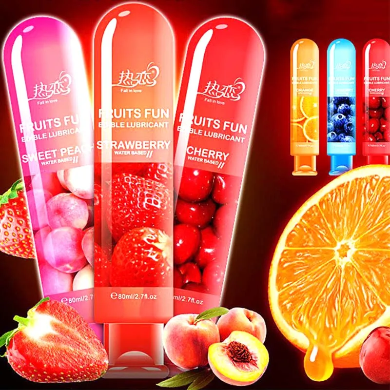 Fruit Flavored Water-Based Intimate Lubricant for Men & Women Hypoallergenic Quick-Drying Non-Greasy Easy to Clean