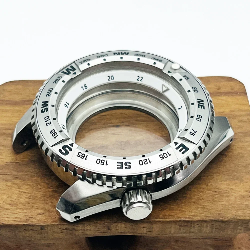45mm Prospex LX SNR025 SNR027 Watch Case Fit For NH34 NH35 NH36 7S26 Movement Transparent Backcover Sapphire Glass Watch Case