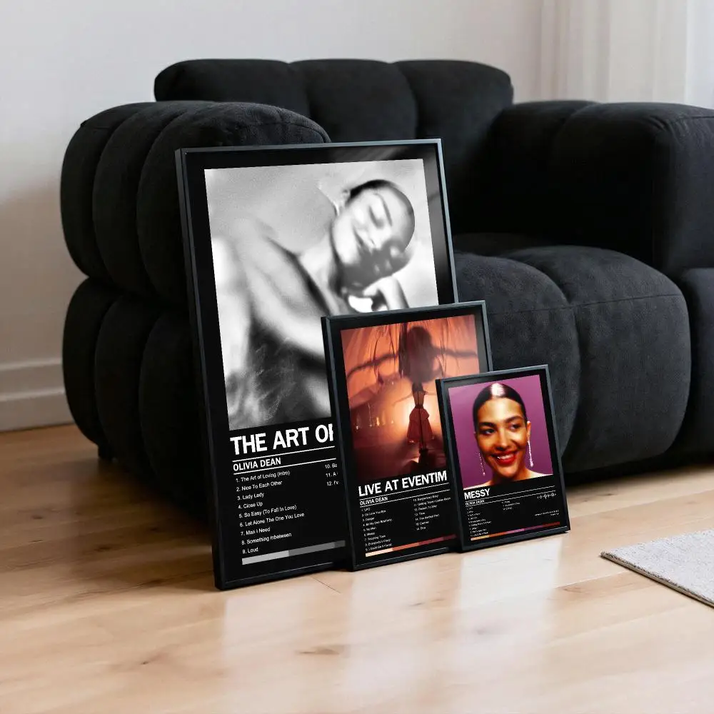 Olivia Dean Poster Peelable Self-Adhesive Album Cover Poster Stickers, Frameless Wall Art for Singer Band Pop Rap Bedroom
