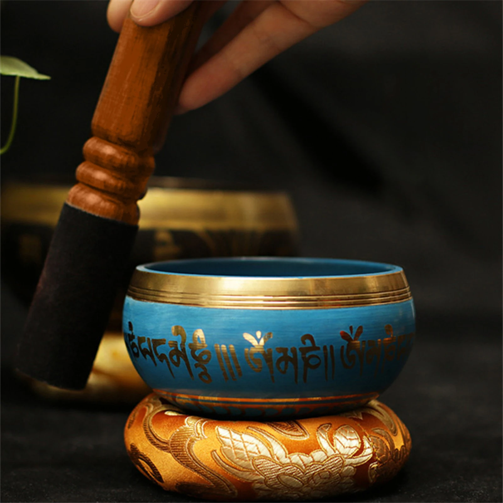Buddha Singing Bowl Stick Handmade Wooden Mallet for Sound Bath Meditation Relaxation and Sleep Aid Essential Tool