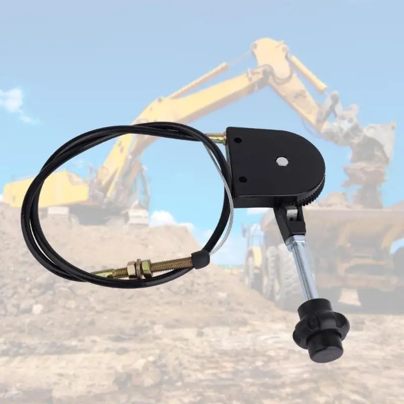 A2BE Pull Knob Excavator Control Cable Assembly, 40Inch Mechanical Throttles Cable with Compacts Head for Equipment Service and