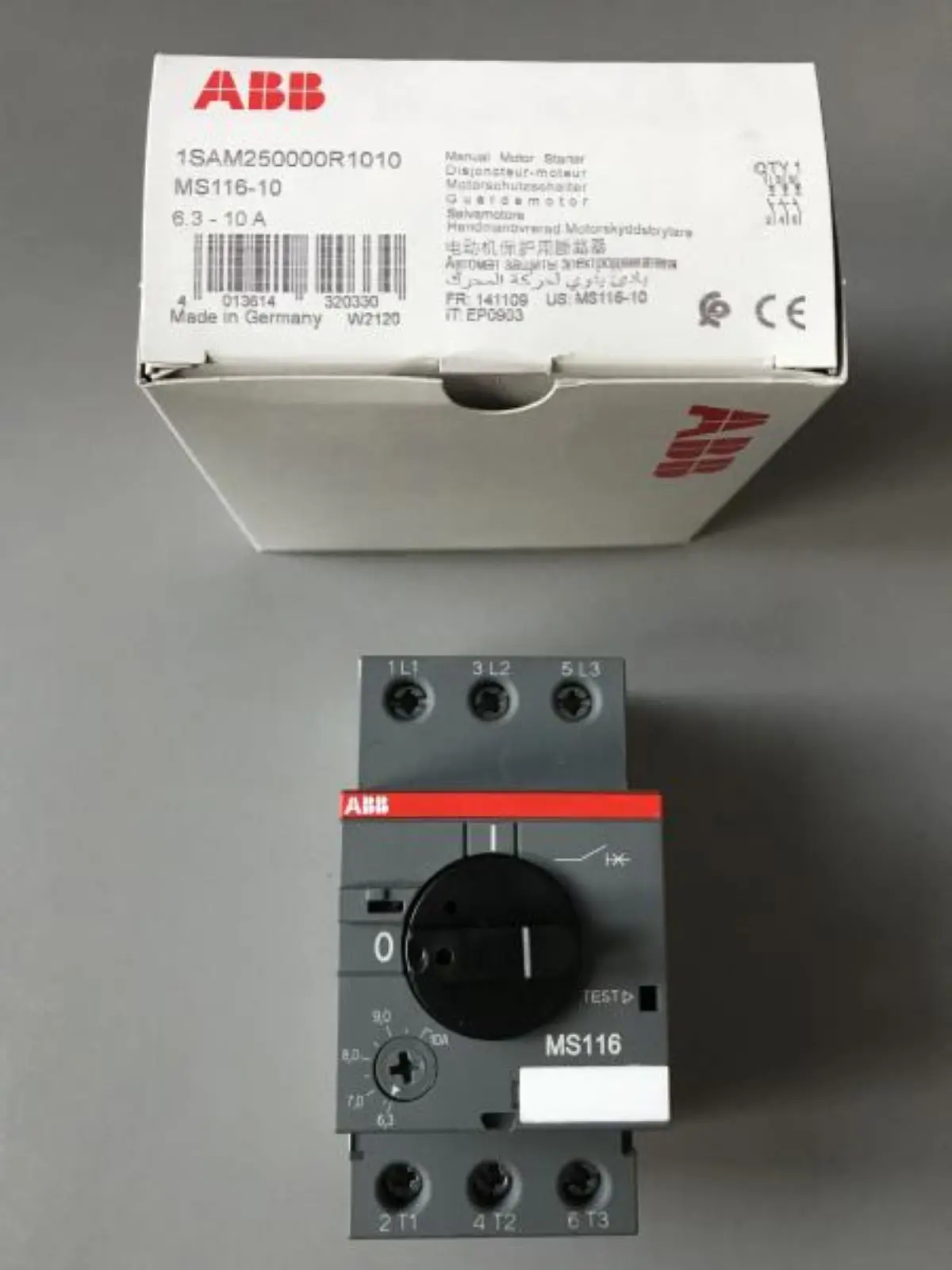 MS116 - 10.0 MS116 - 10 10140953 1SAM250000R1010 Manual Motor Starter 6.3 ... 10 A