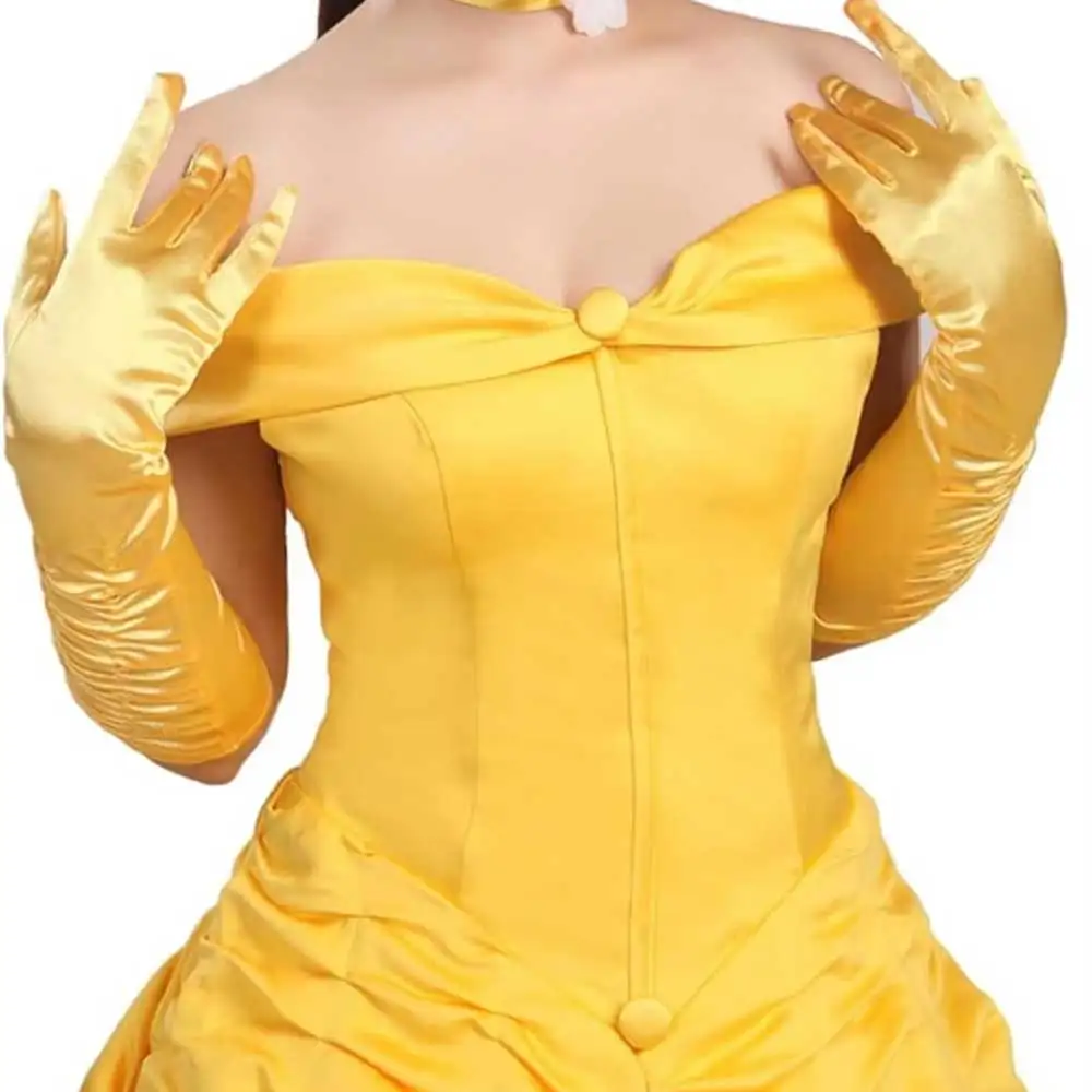 Adult  Belle Dress Women's Beauty And Beast Costume Cosplay Princess Party Dress Ball Gown Outfit view 4