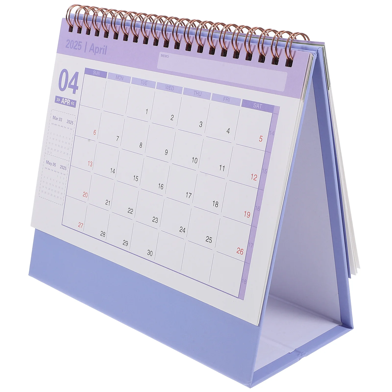 Version Desk Calendar Office Month Daily Use Mini Supply Lavender Small