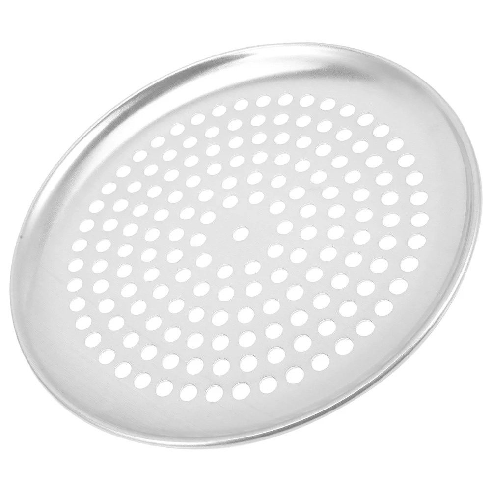 

Pizza Pan Aluminum Pans with Holes Pizza-pan for Oven Tray Accessory Handle Baking