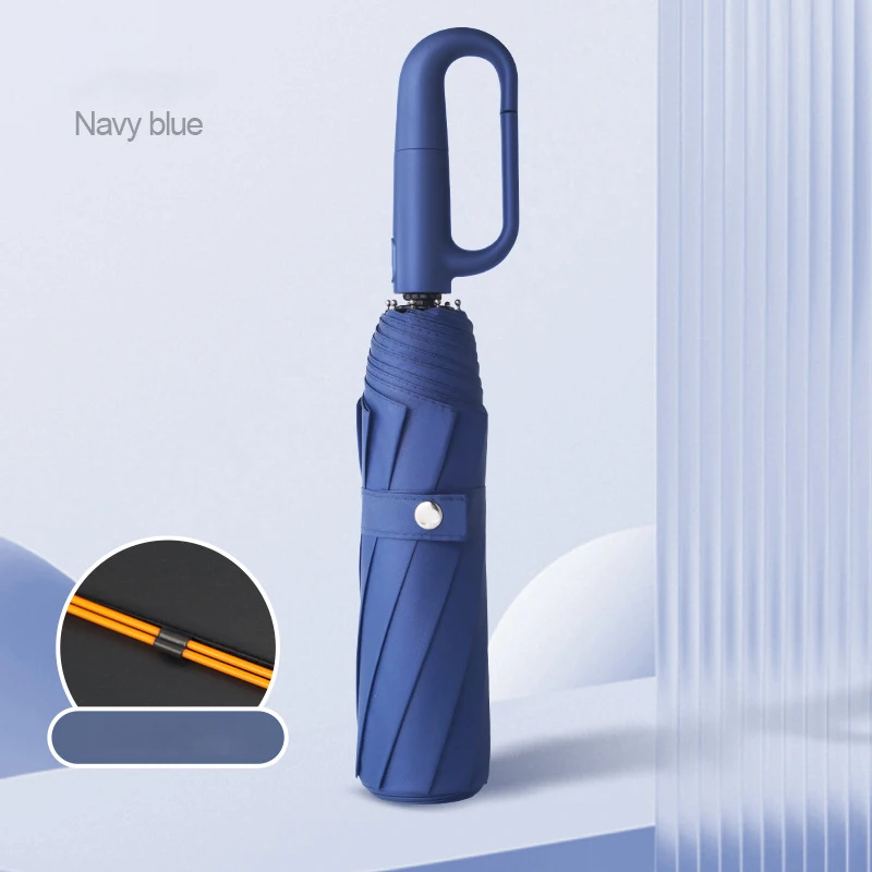 Ring Buckle Design 20 Rib Fully Automatic Umbrella for Men Folding Extra Large Strong Strong Women's Sunshade Double Umbrella