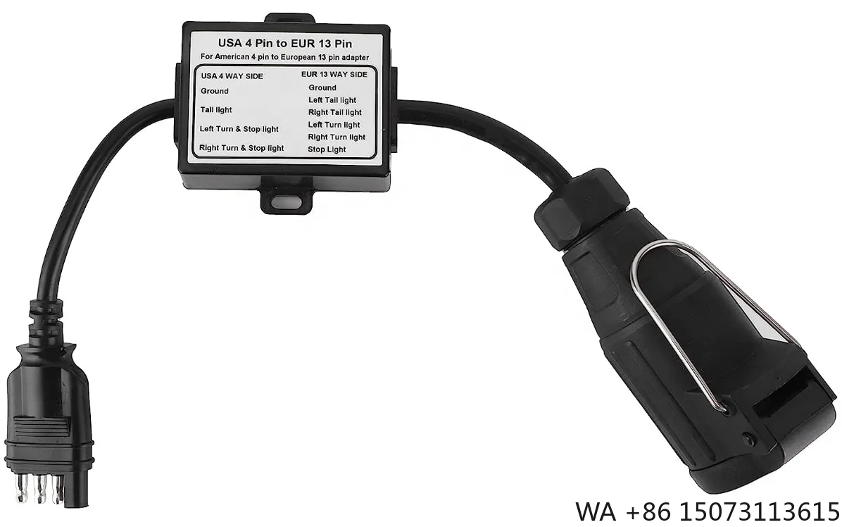 convertisseur-d'eclairage-portable-us-4-broches-plat-vers-ue-13-broches-prise-de-remorque