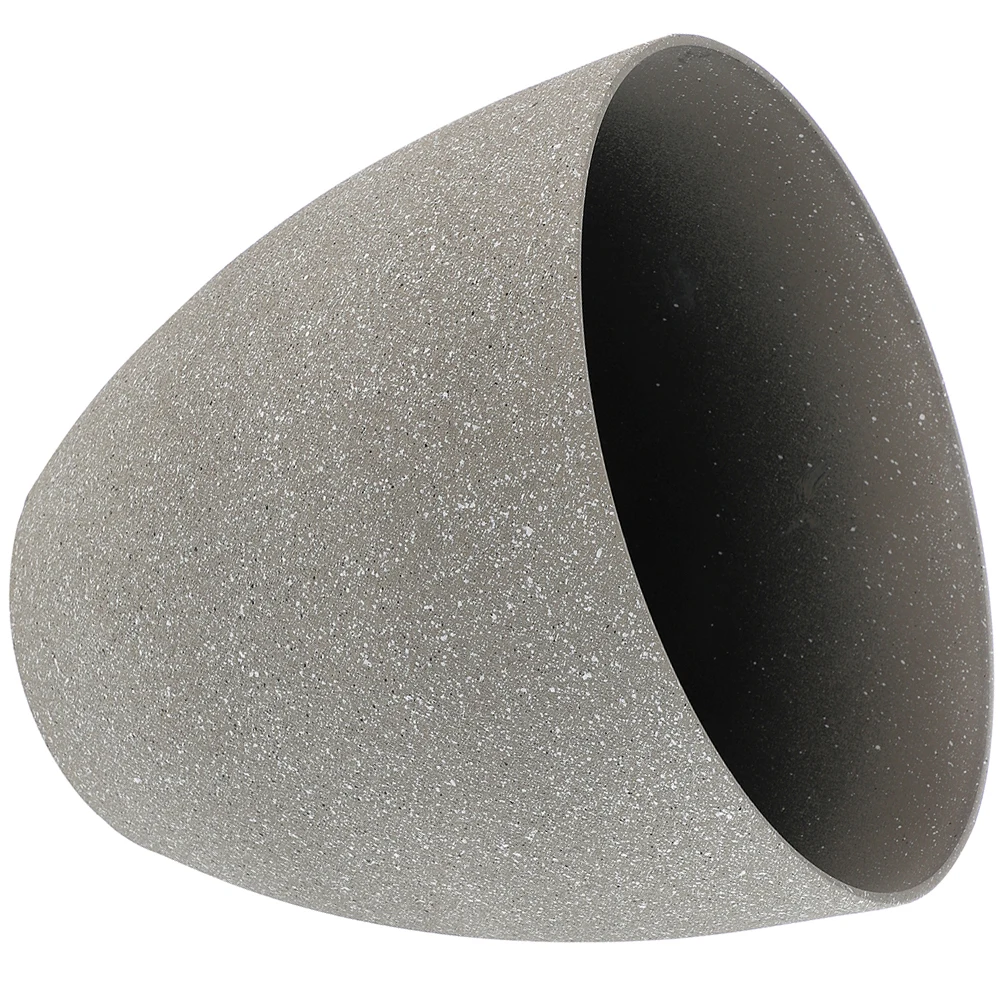 

Resin Flower 9 Inch Grey Flower Pots Matte Large Planter for Succulents Cacti Decor Plant Pots Garden