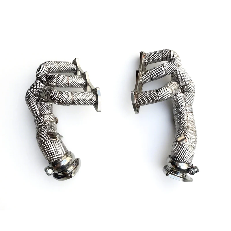 

Выхлопной коллектор для 718 GT4 RS 4.0L (982) 2021-2025 из нержавеющей стали с теплозащитным экраном