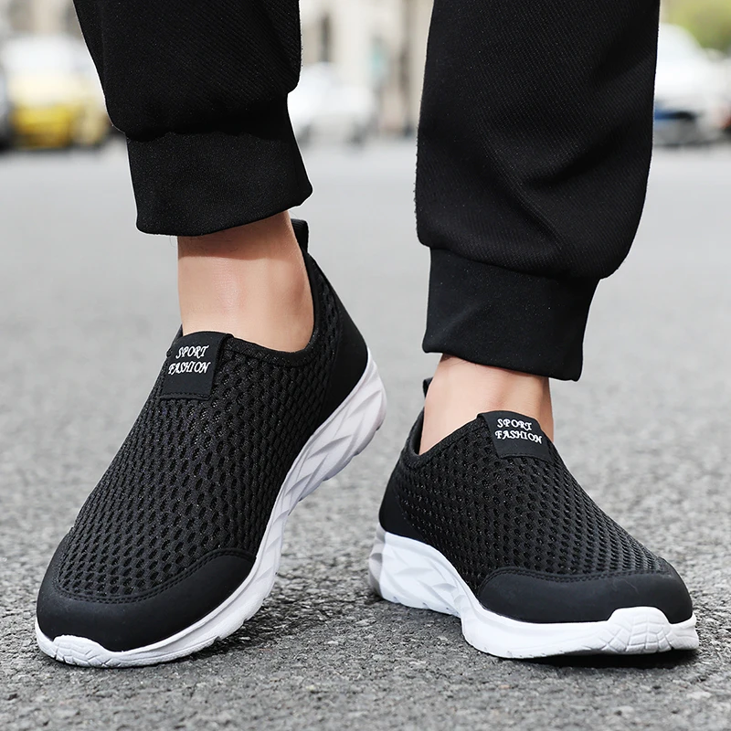 Men's Shoes Mesh Breathable Tennis Sports Shoes Men Casual Shoes Loafers Walking Lightweight Mens Running Shoes Male Sneakers