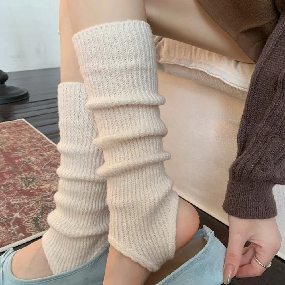 Neue Einfarbig Beinlinge Verdickt Harajuku Mittleren Rohr Socken Gestrickte Bogen Dance Ballett Aktien Frauen