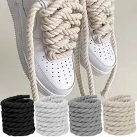 2PCS Round Thick Rope Laces Polyester Cotton High Quality Solid Color Laces 0.8cm120cm Width 10Colors Bold Shoelaces