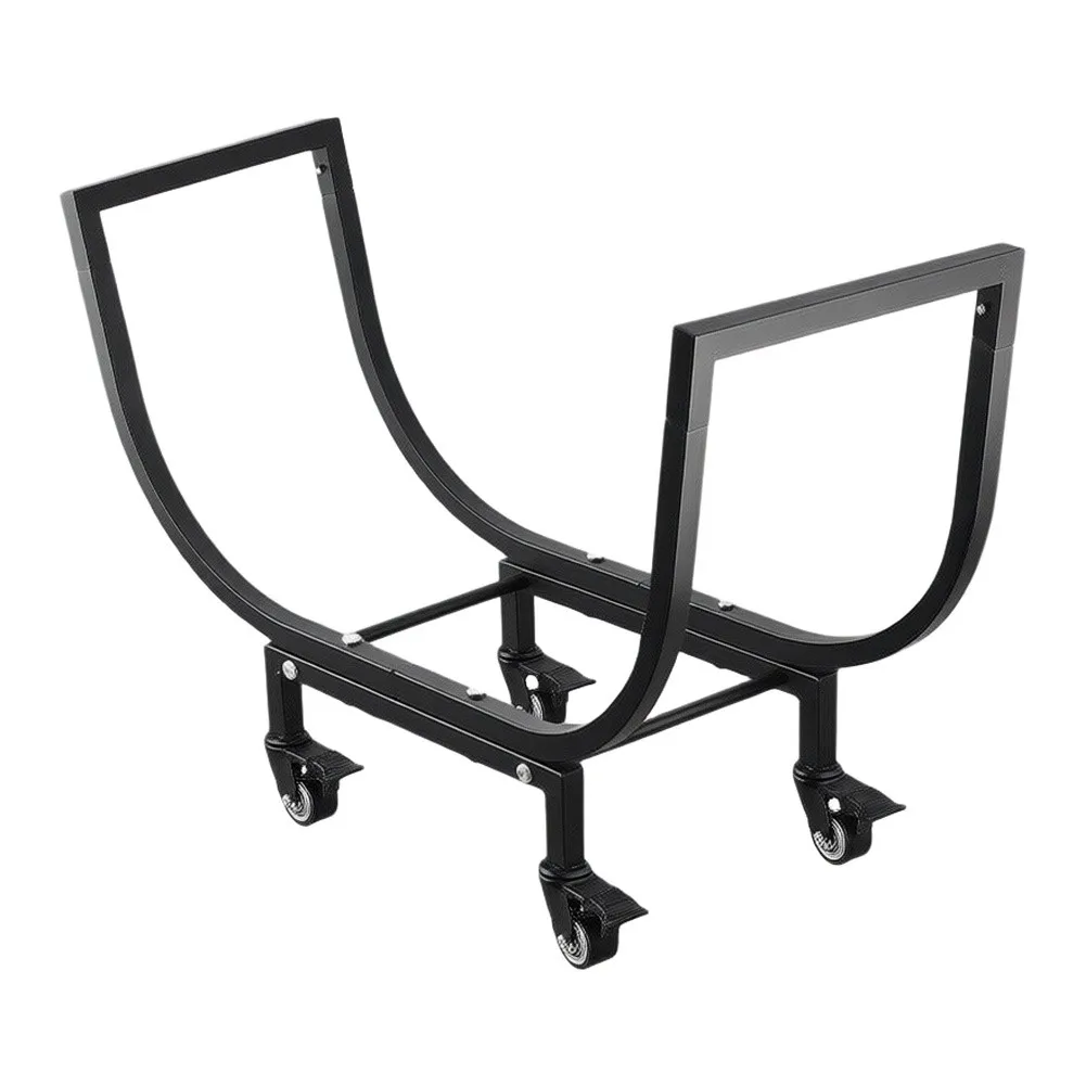 Metal Firewood Rack for Patio Garden and Porch Use with Solid Construction and Optimized Airflow for Moisture Control