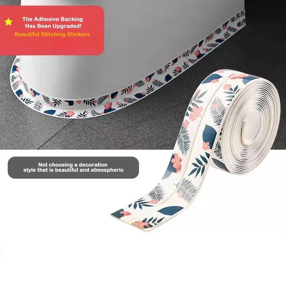 Waterproof Caulk Tape PVC Mold-proof Sealant Strip Self Adhesive Oil-resistant Toilet Edge Protector for Countertop Bathroom