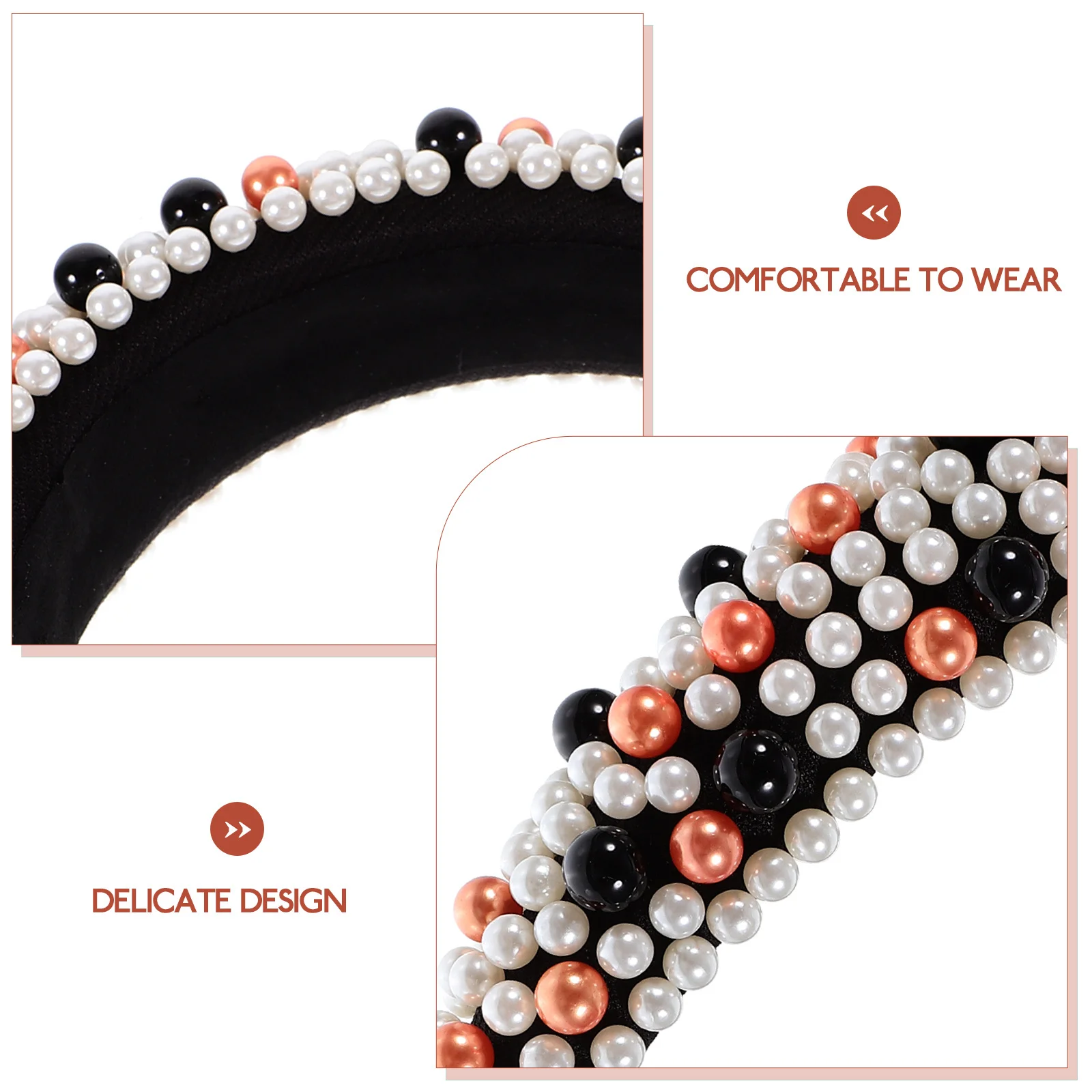

Pearl Headband for Women Elegant Wide Hair Band Lightweight Stylish Accessory for Travel Daily Wear Women Headbands