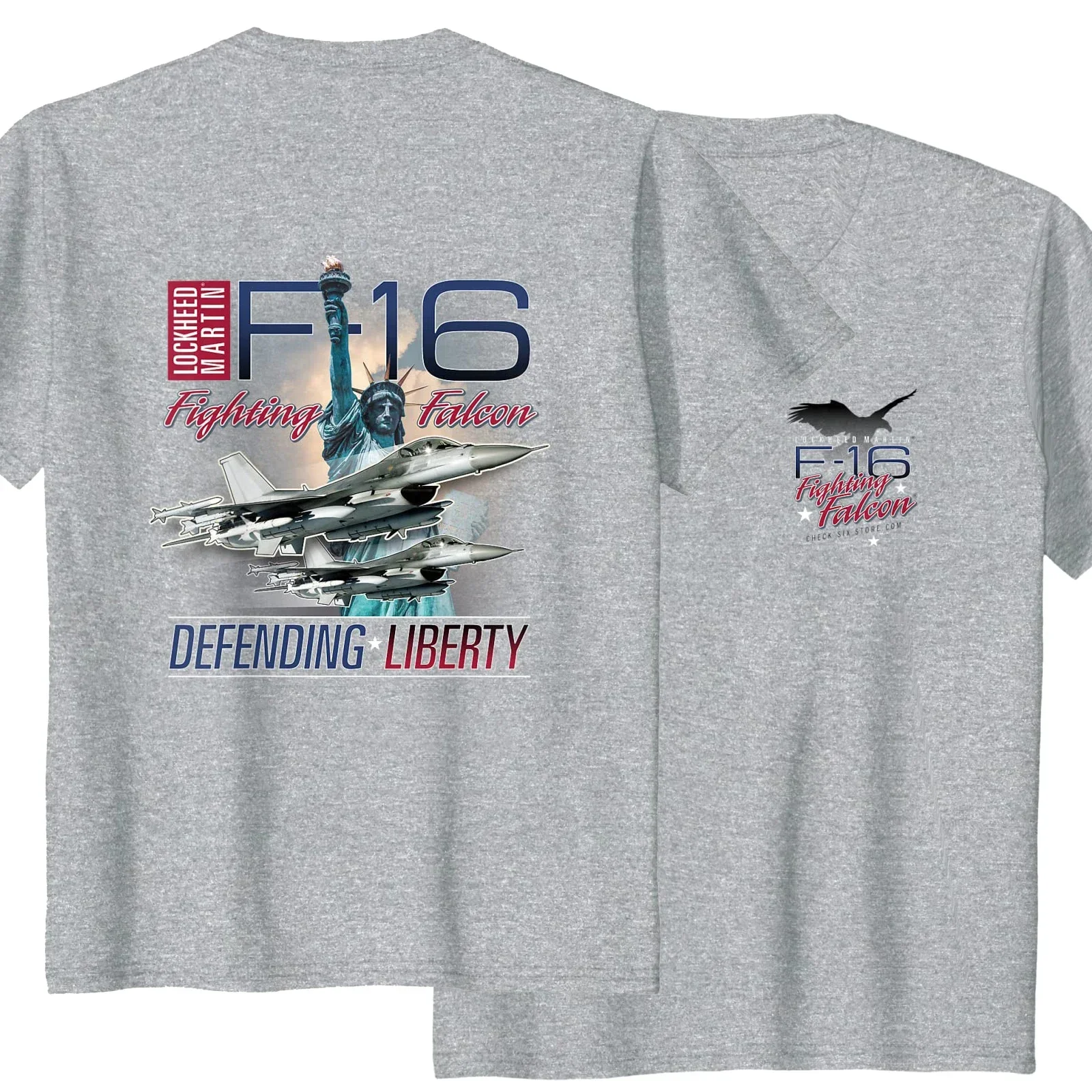 F-16 Fighting Falcon Defending Liberty T-Shirt 100% Cotton O-Neck Summer Short Sleeve Casual Mens T-shirt Size S-3XL