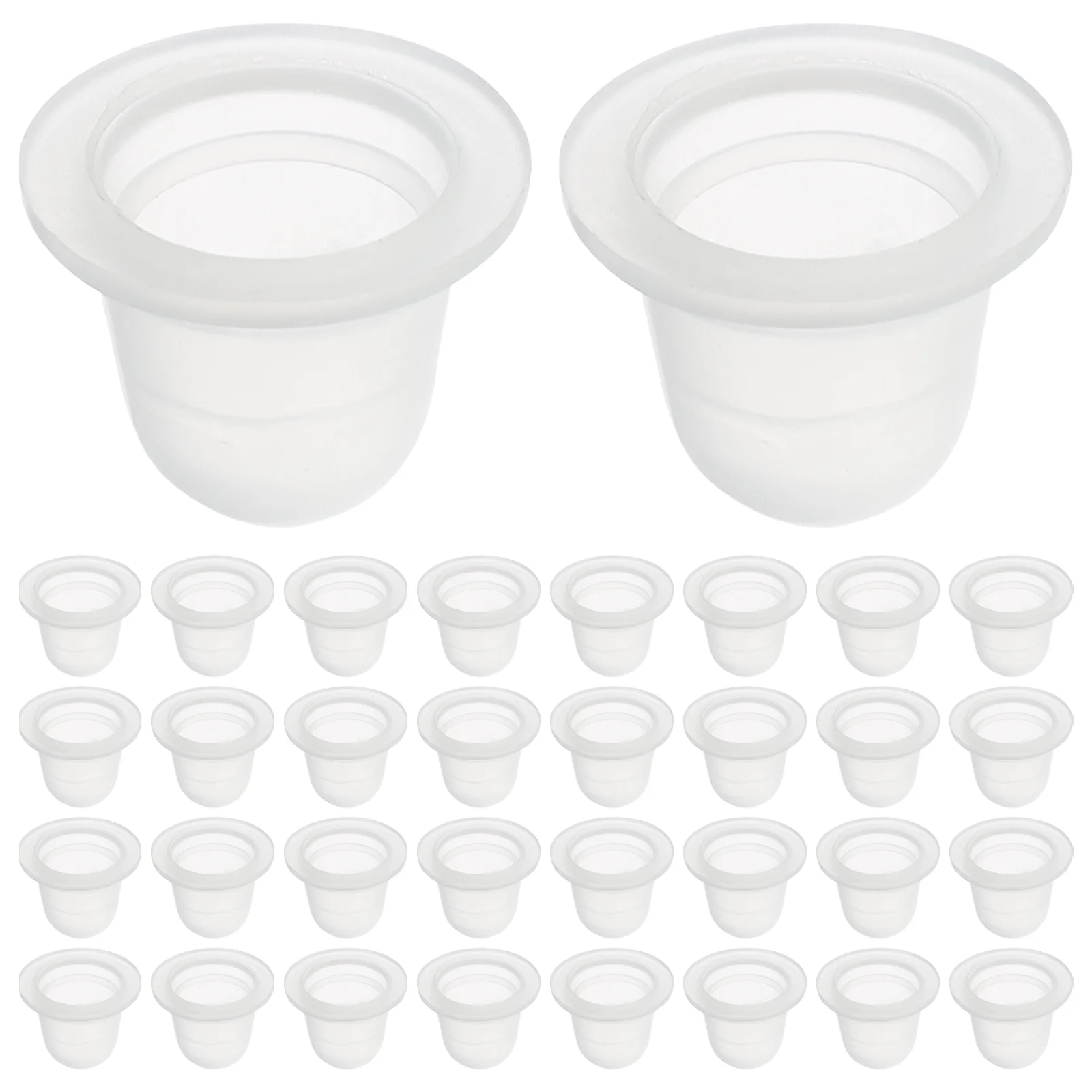 200pcs Ink Cup Semi- Cup Silicone Ink Cup U Shaped Ink Cup (Large Size) ink cups pigment cups supplies