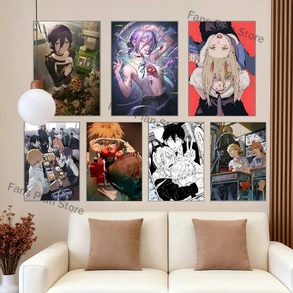 C-Chainsaw Anime Poster Prints Wall Art Picture Painting Gift Living Room Restaurant Bar Large Dec Sticker