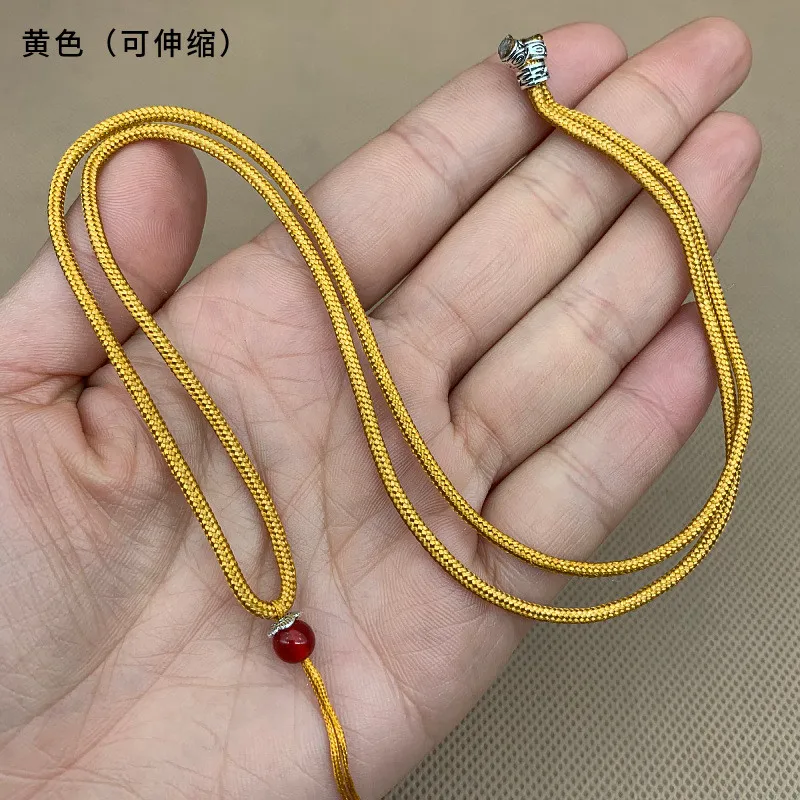 10 قطعة اليد محبوك قلادة الحرير الموضوع عقدة الحبل ل قلادة طويلة الحبل اليدوية سترة قلادة حبل اليشم مجوهرات اكسسوارات