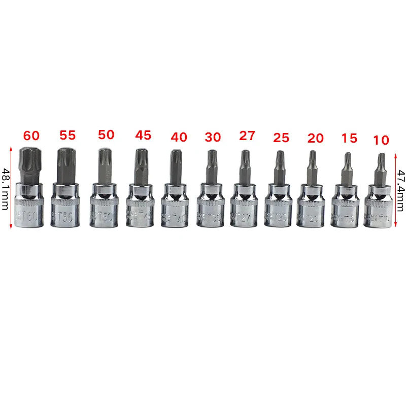 douille torx cliquet 3/8 1/2 E Type de douille et jeu de têtes de clé réparation de voiture outils à main Torx douille torx femelle male Kit