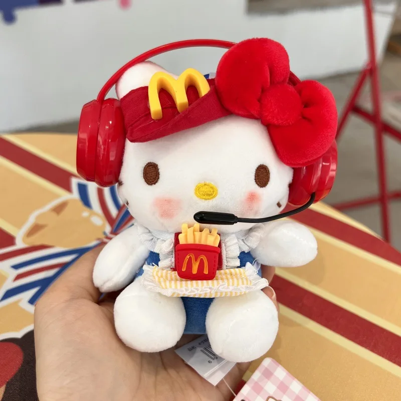 귀여운 만화 카와이 해바라기 머리 커버 헬로키티 봉제 인형 열쇠고리 가방 펜던트 장난감 선물